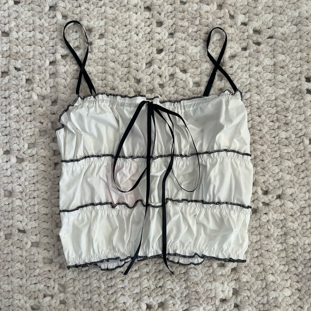 Edikted Sawyer Tiered Scrunch Tank Top